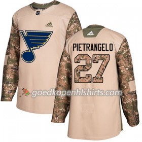 St. Louis Blues Alex Pietrangelo 27 Adidas 2017-2018 Camo Veterans Day Practice Authentic Shirt - Mannen